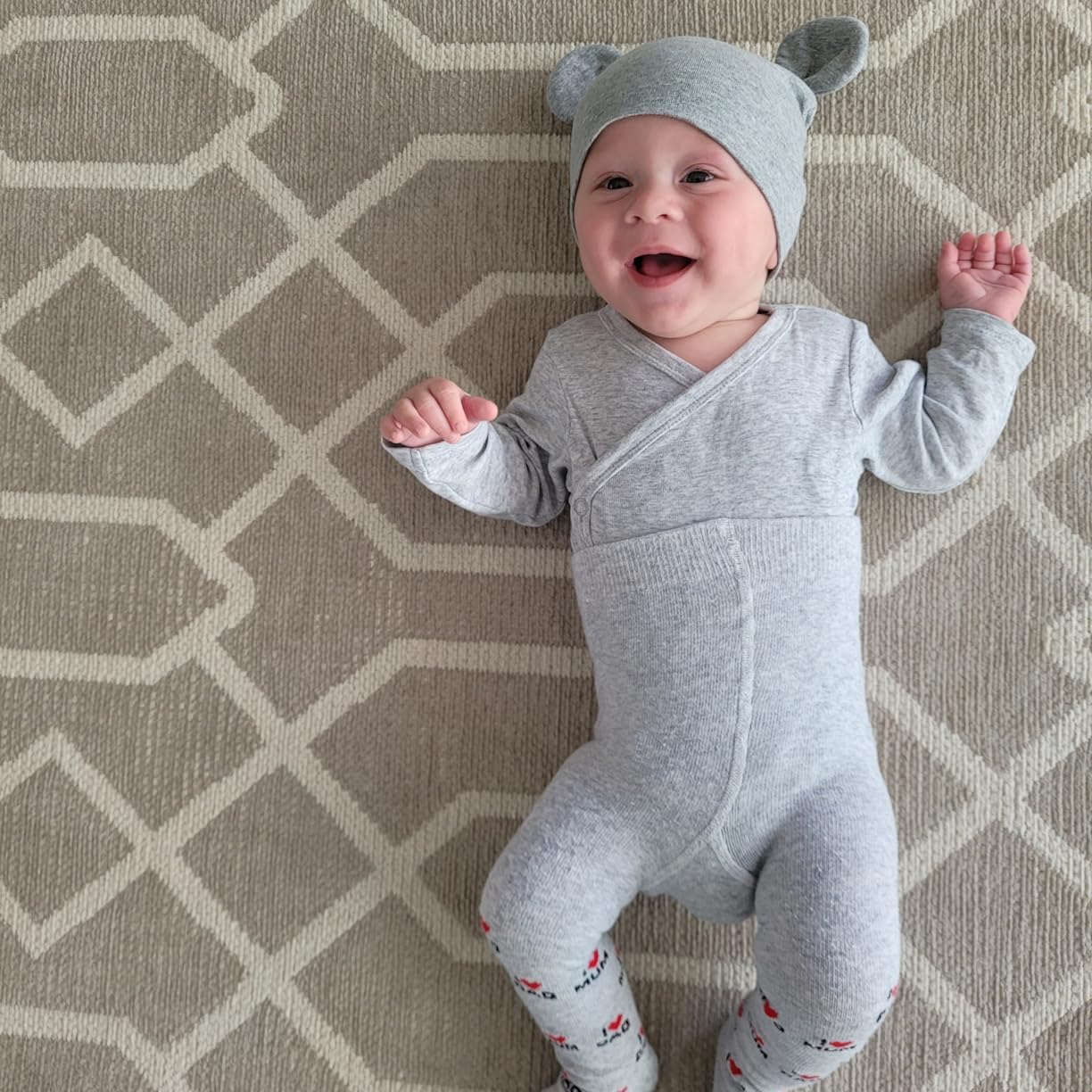 DRESHOW BQUBO 4 Pieces Baby Beanie Newborn Toddler Soft Cute Knit Hat Hospital Hats for Baby Boys Infant Cap Beanies