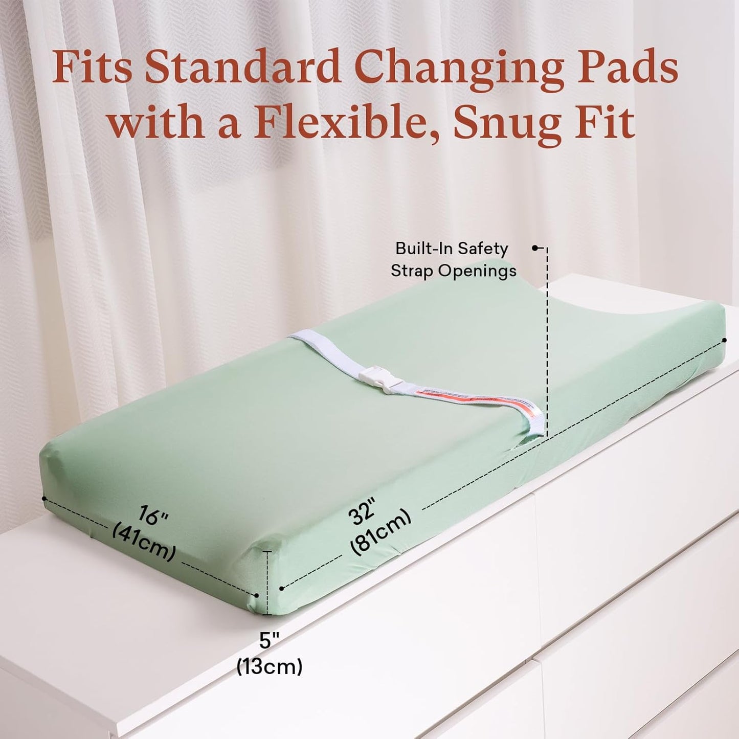 Changing Pad Cover (2-Pack) for Baby Girls Boys, Soft Fitted Diaper Changing Table Covers, Nursery Sheets Liner