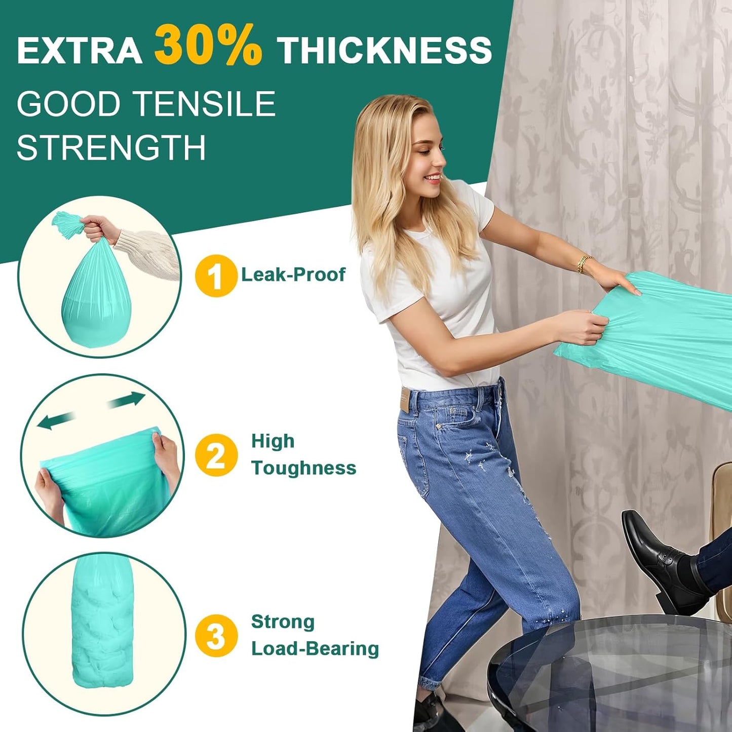 Adult Diaper Liner Refills Compatible with Janibell Akord 330 Slim 2 Pack for 1210 Diapers(Extra 10% Length&30% Thickness) Incontinence Disposal System Plant Scent to Eliminate Waste/Odor Resistant
