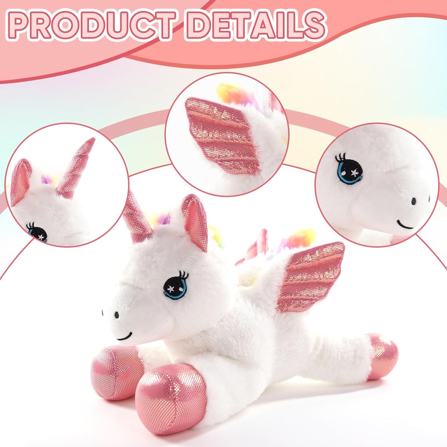 Sew Butiful Unicorn Stuffed Animal, 12in/30cm, Cute Plushies for Girls,Stuffed Unicorn Plush Birthday Gifts Soft Plush Toys Set for Baby, Toddler, Girls, Kids,Decor