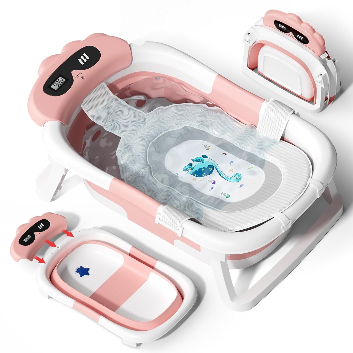 AVIDOR Baby Bathtub,Collapsible Bathtub for Newborn to Toddler,Durable Essential Infant Bath