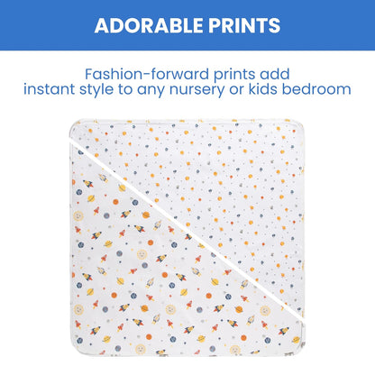 Delta Children 100% Cotton Flannel Baby Receiving Blankets for Girls and Boys – 30x30 Inches (Pack