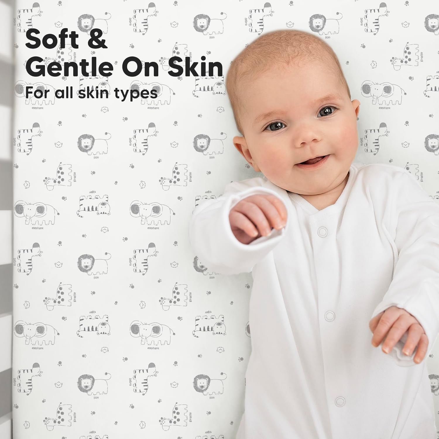 KeaBabies 2-Pack Baby Crib Sheets for Boys, Girls - 52x28 Viscose Derived from Bamboo Toddler Bed