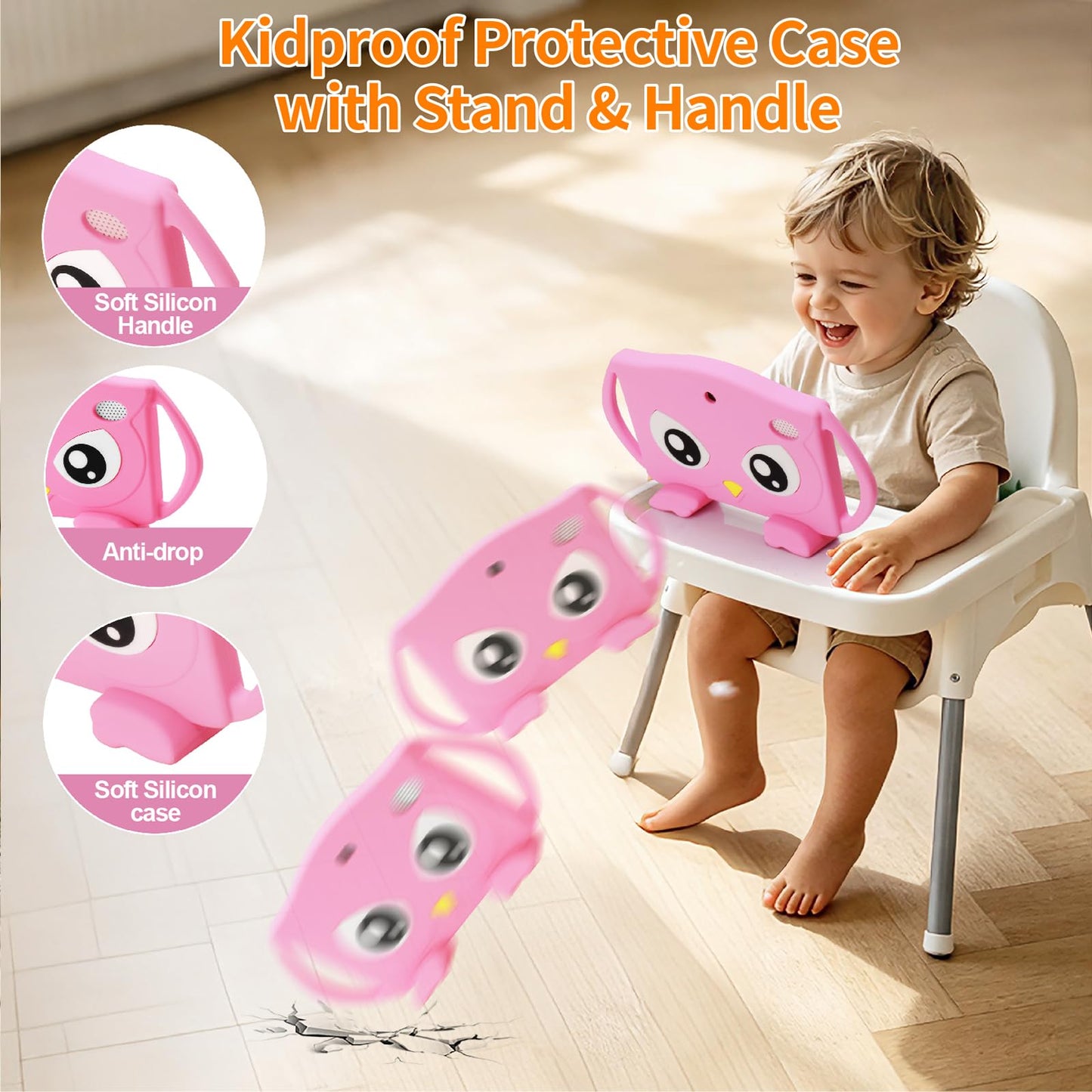 Trayoo Kids Tablet, Android 16 7'' Toddler Tablet for Kids with 4GB RAM 32GB ROM, Parent Control