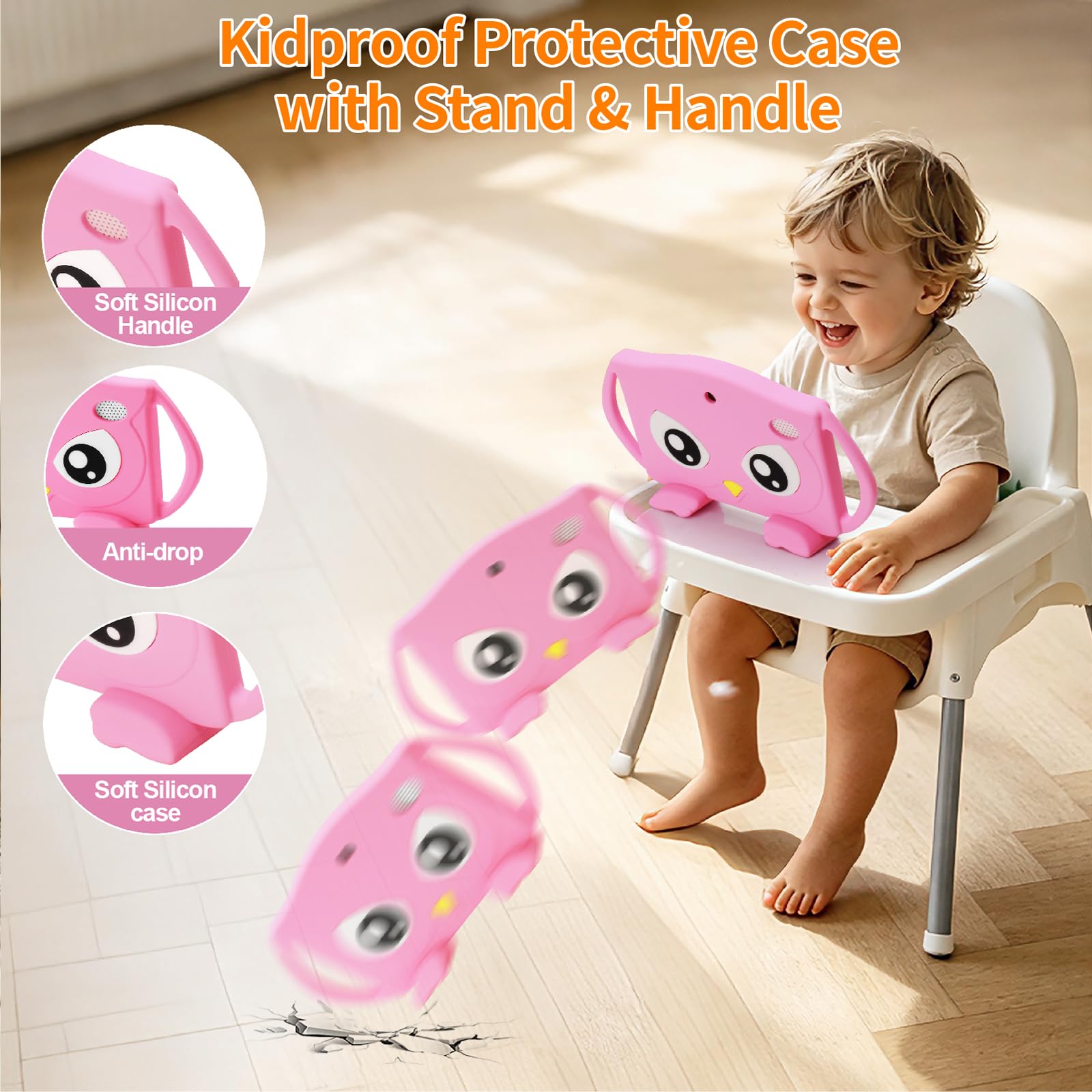 Trayoo Kids Tablet, Android 16 7'' Toddler Tablet for Kids with 4GB RAM 32GB ROM, Parent Control