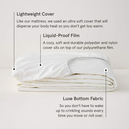 Tuft & Needle King Mattress Protector - Waterproof, Liquid-Proof, Sleeps Quiet, Fitted Sheet Style