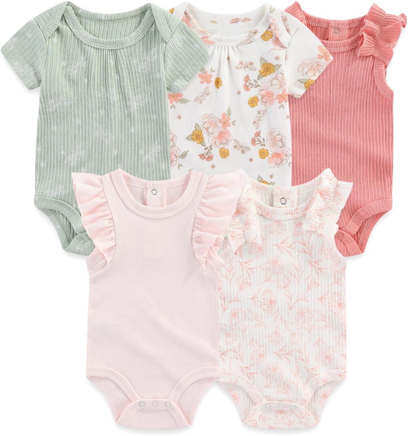 Unisex Baby Boy Girl Bodysuits Sets 20 Pack Cotton Casual New Born Clothes Comfort Infant Outfit