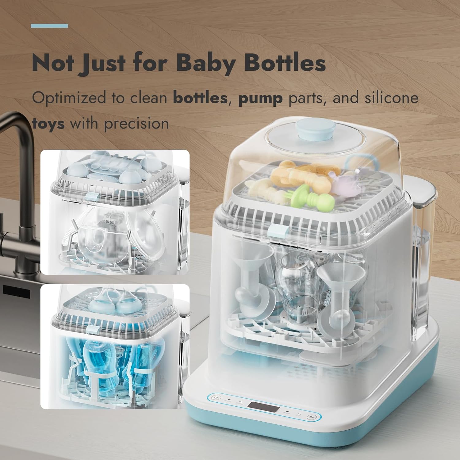 Papablic Bottle Washer Pro, Bottle Washer & Sterilizer & Dryer, 4-in-1 Bottle Washer Sanitizer for