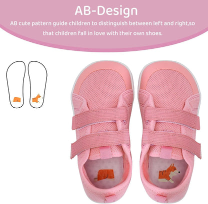 WateLves Toddler Little Kids Wide Barefoot Shoes The First Walking Shoes Girls Boys Breathable Zero Drop Minimalist Sneakers with Wide Toe Box Natural to Grow