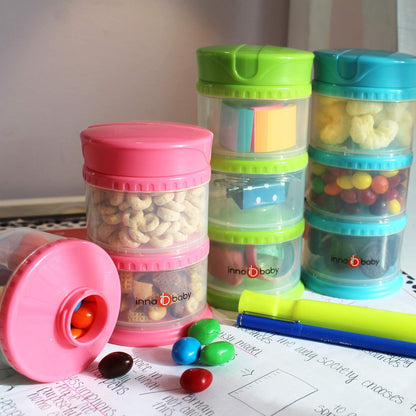 Innobaby Packin' Smart Stackable and Portable Storage System for Formula, Liquid, Baby Snacks and