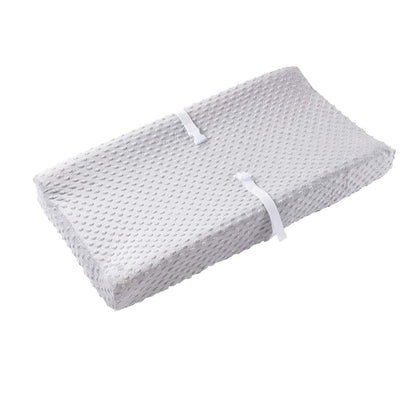 Baby Changing Pad Cover, Super Soft Plush Dot Diaper Changing Table Covers for Baby Girls and Boys, Ultra Comfortable, Safe for Babies, Fit 32"/34'' x 16" Pad (Gray)