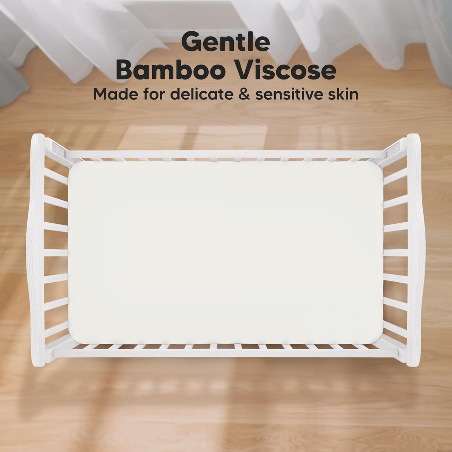KeaBabies 2-Pack Baby Crib Sheets for Boys, Girls - 52x28 Viscose Derived from Bamboo Toddler Bed