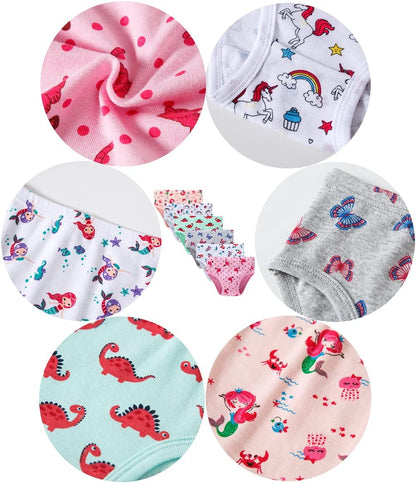 Barara King Little Girls' Soft Cotton Underwear Toddler Undies Kids panties