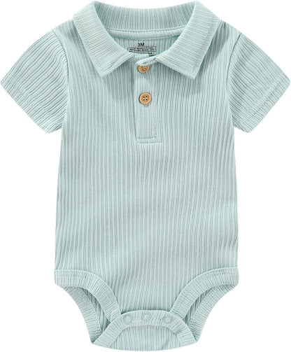 Baby Bodysuit and Pant Set Summer Ribbed Mix Match Infant Boy Girl Clothes Outfits