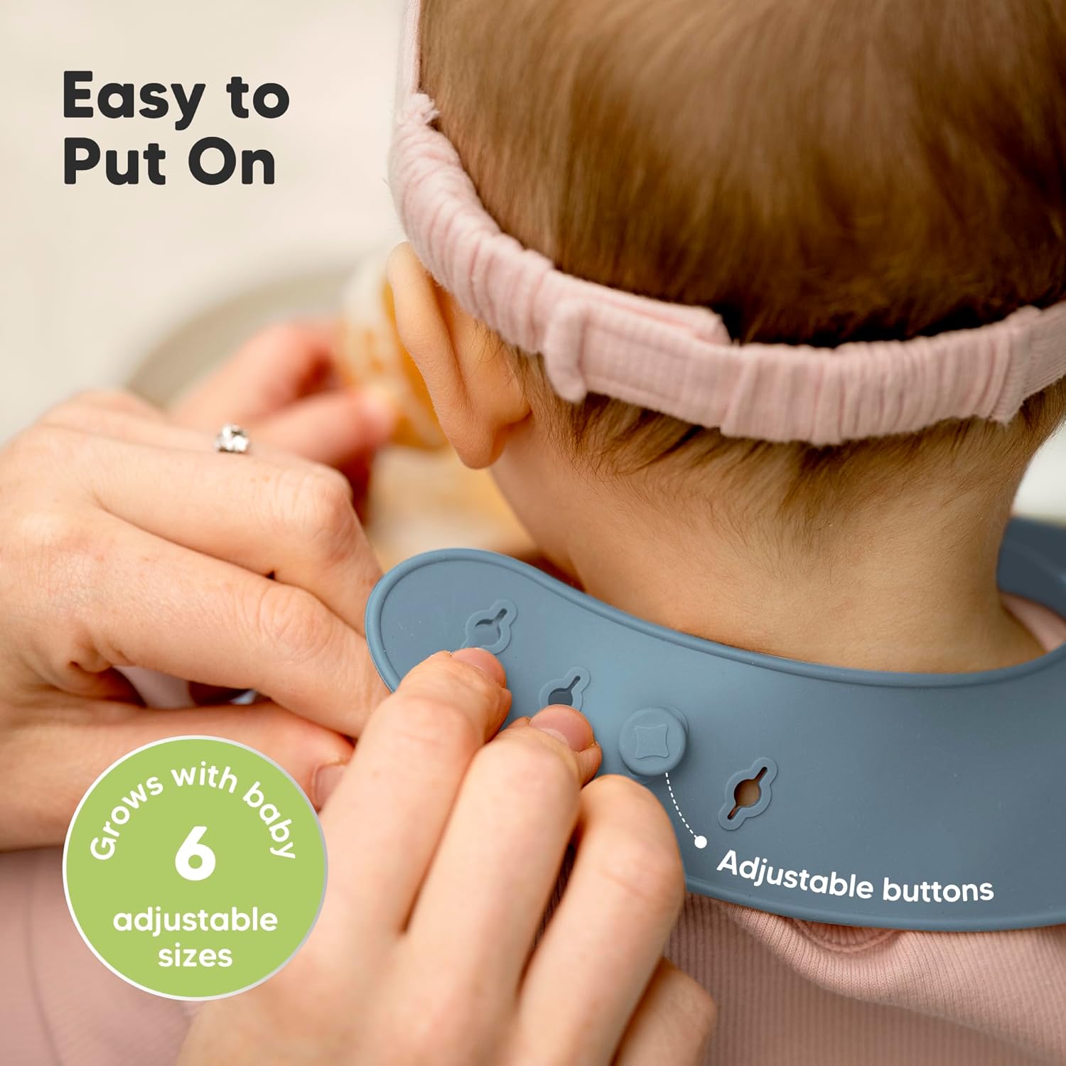 KeaBabies 2-Pack Silicone Baby Bibs for Eating - Sturdy Food-Grade Silicone Bibs for Babies Girl