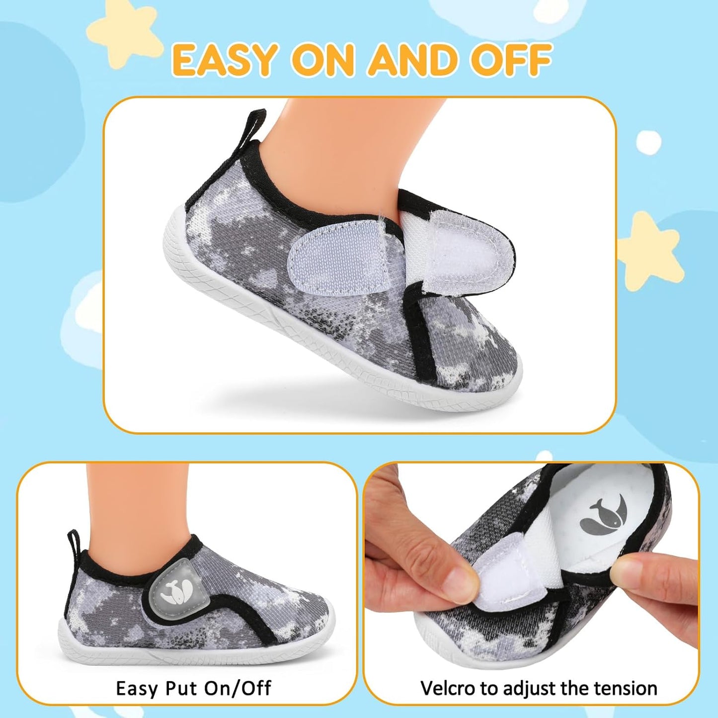 FEETCITY Toddler Walking Shoes Slip On Toddler Shoes Boys Girls Kids Sports Sneakers Casual School Shoes Barefoot Shoes
