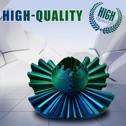 3D Printed Gear Ball,Funny Spin Ball Cube Fidget Toy,Activity Gear Sphere Fidget Spinner Hand Toy,Executive Desk Toys,Creative Gift (Green)