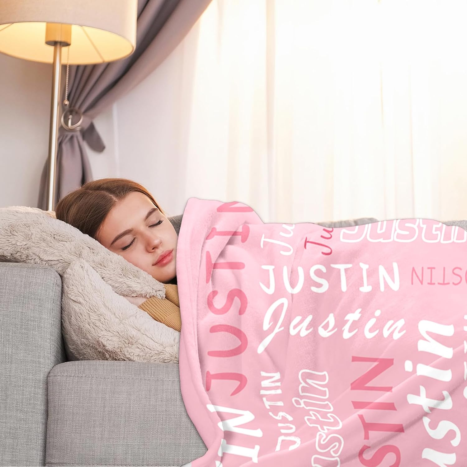 Ship Next Day, Custom Name Blanket - Printed in USA, Personalized Baby Blankets for Girls, Baby