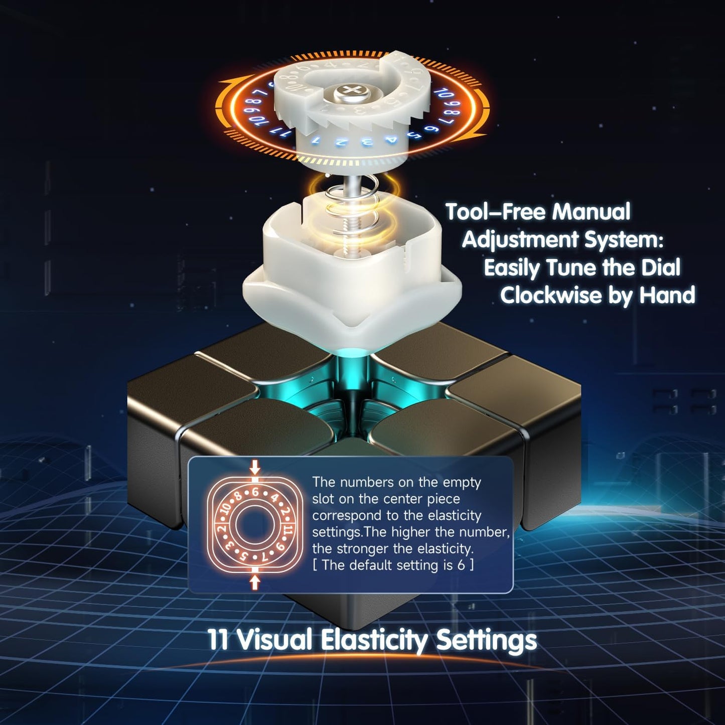 Full Size 56mm Magnetic Speed Cube Stickerless 3x3 Easy Turning and Smooth Play Durable Puzzle Cube Toy for Kids and Adults