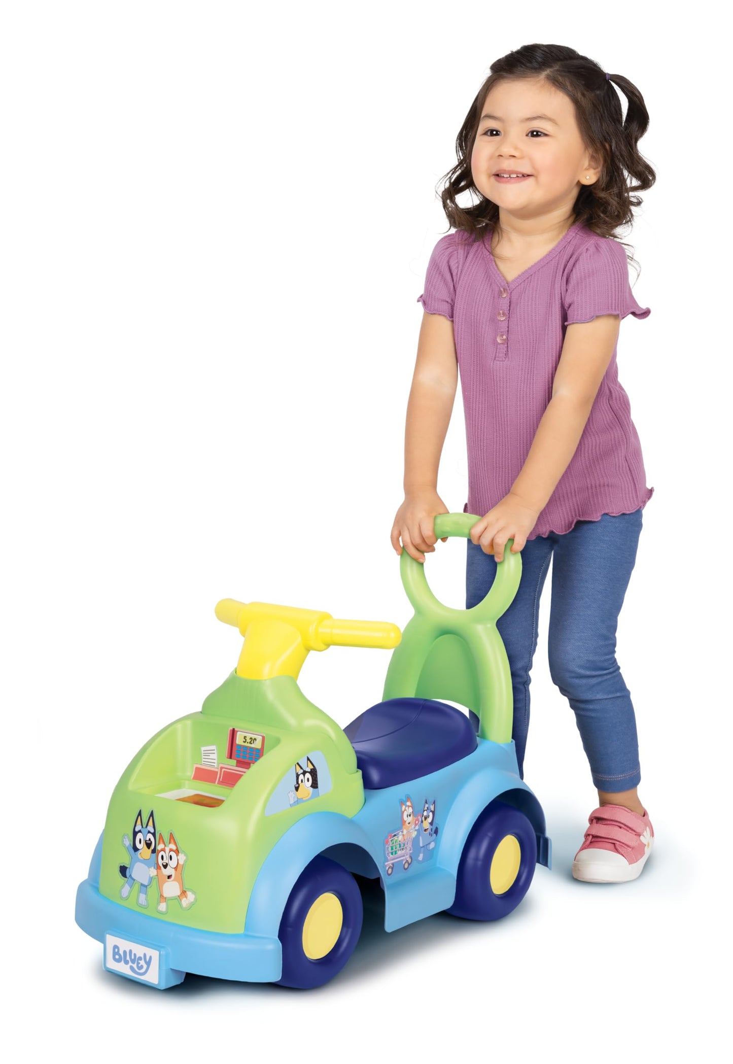 Bluey Shopping Cart Ride On for Baby, Toddler, Kids