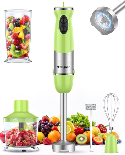 Immersion Blender Handheld 1000W 5 in 1 Corded Stick Hand Blender Kitchen with 12 Speed, BPA-Free
