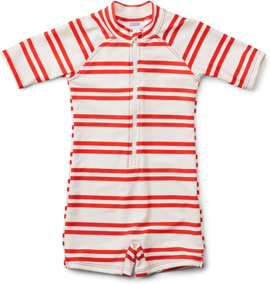 Boys One Piece Swimsuit Whale Dolphin Bathing Suit Zipper Rash Guard Kid Short Sleeve Swimwear Shark Beach Wear UPF50+