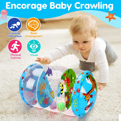Crawling & Walking Baby Toys 6-12 Months Glowing Inflatable Rolling Toy