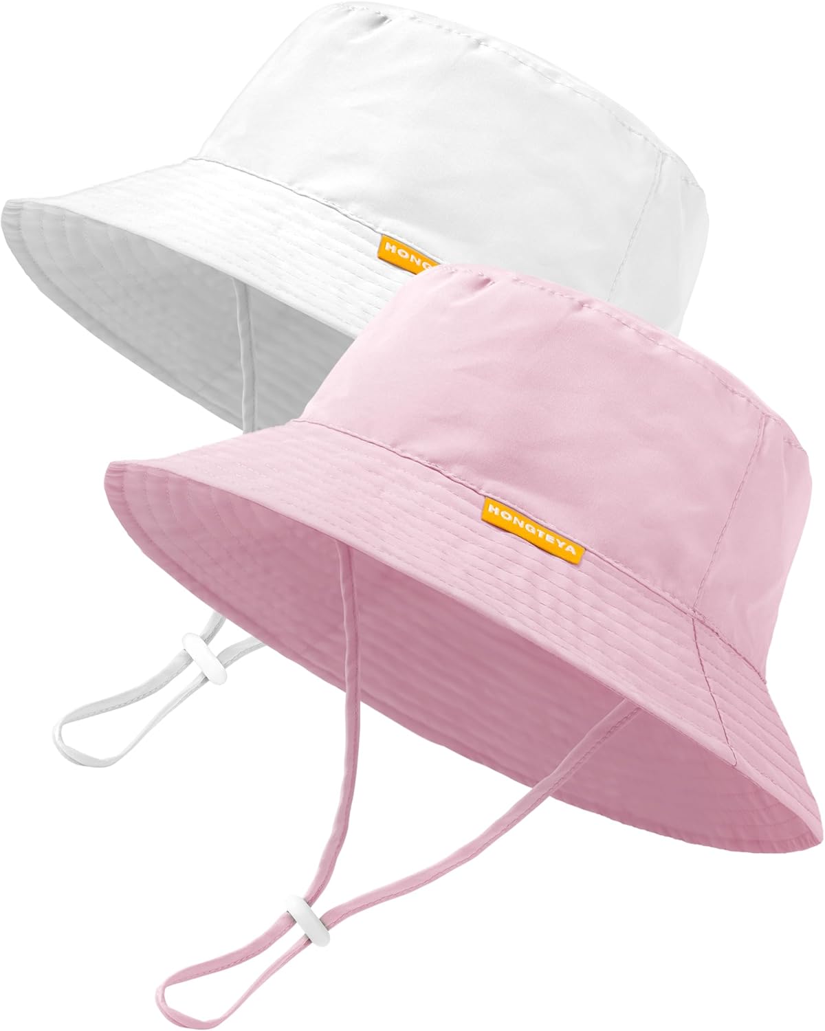 Baby Sun Hat Kids Summer UPF 50+ Toddler Bucket Hat Wide Brim Adjustable Beach Hats for Boys Girls Age 0-6 Years