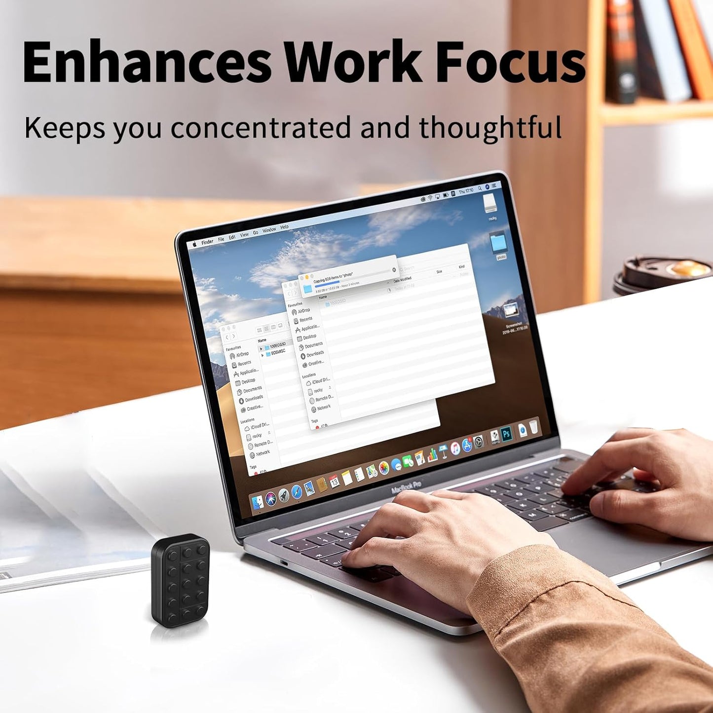 Fidget Toys Adults Metal Fidget Slider Magnetic EDC Haptic Fidget Toys for Adults - Black1