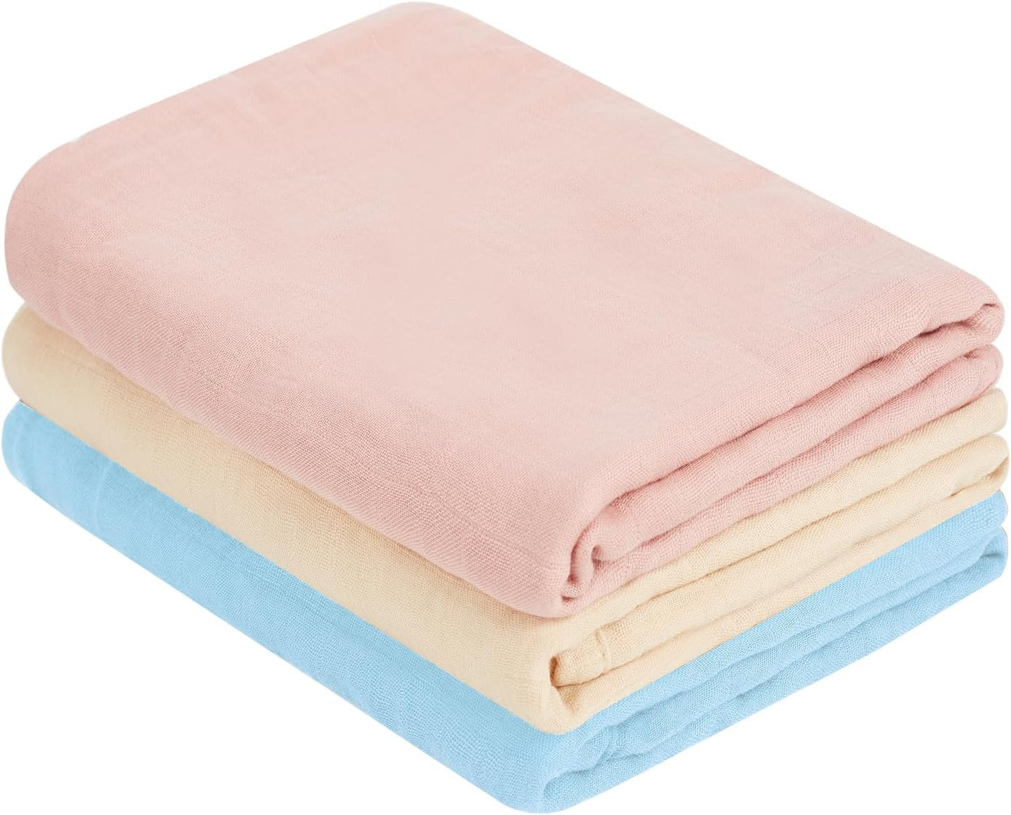 Muslin Swaddle Blankets, Nursery Receiving Blanket for Newborn, Baby Swaddle Wrap Soft Silky &