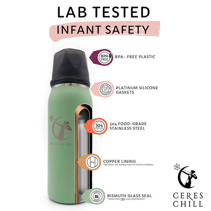 CERES CHILL OG Breastmilk Chiller, Reusable Storage Container, Up to 34 oz. - Bottle Cooler Keeps