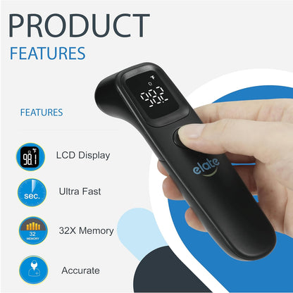 Elate Non-Contact Forehead Thermometer for Adults and Kids, No-Touch Digital Baby Thermometer for