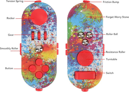 Reduce Stress Relax Mood Portable Anxiety Sensory EDC Toy Sensory Controller Pad Educational Novelty Toys Relief Pressure Decompression Toys for Adults(11 Graffiti Color)