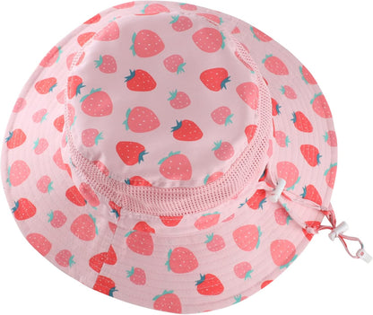 Home Prefer UPF50+ Wide Brim Sun Hat Boys Girls Sun Protection Hat Zoo Beach Swim Safari Bucket Hat for Baby Toddler Kid