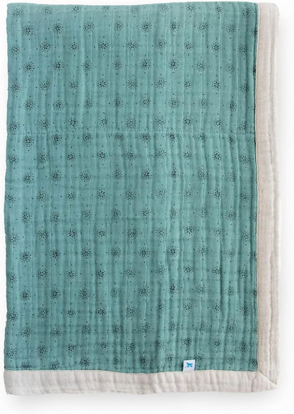 Little Unicorn Newborn Receiving Quilt | Ultra- Soft, Multi-Layered Muslin Fabric | Gift for