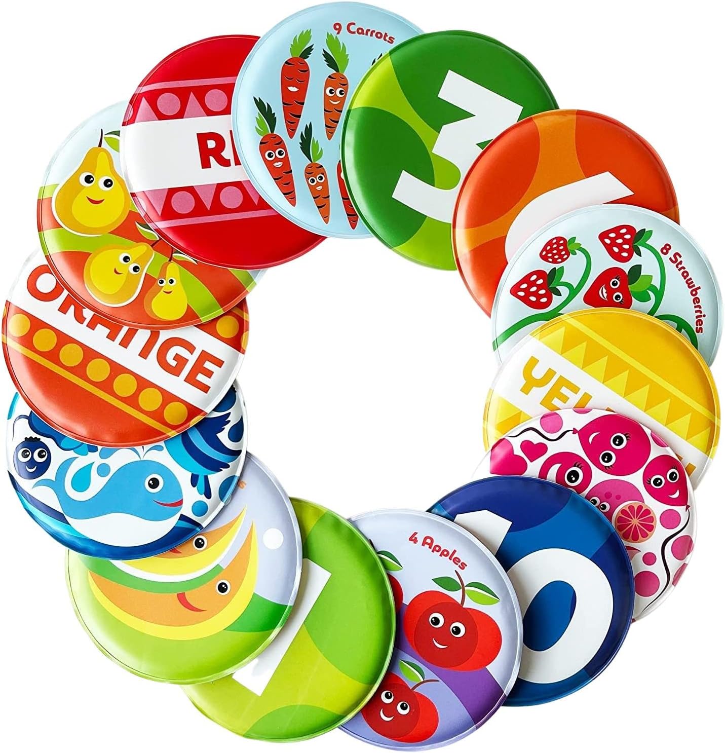 Floating Baby Flash Cards for Bathtub - Learn Numbers, Counting and Colors - Educational Bath Toys