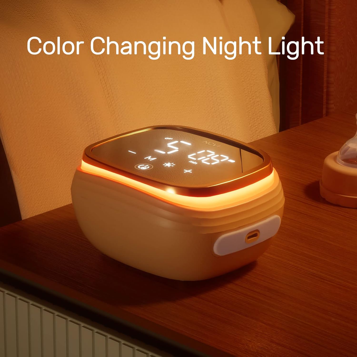 NCVI Double Electric Breast Pump 8102, Upgraded 4400mAh Battery with Night Light, Portable Breast