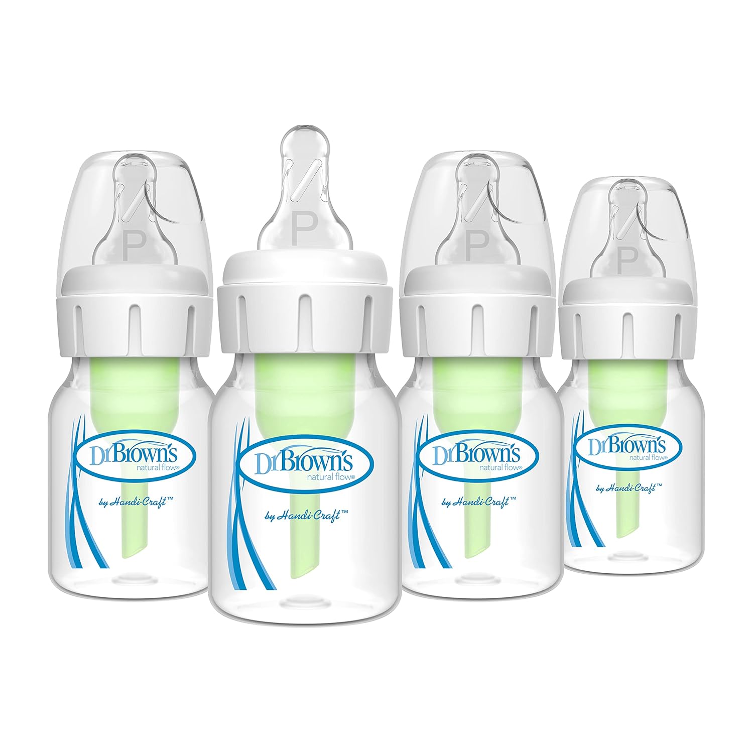 Dr. Brown's Natural Flow Anti-Colic Options+ Narrow Baby Bottle, 2 oz/60 mL, with Preemie Flow