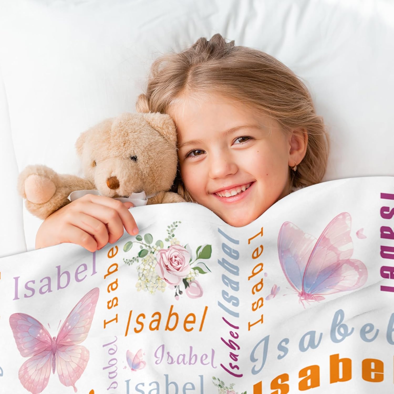 Ship Next Day, Personalized Baby Blanket - Printed in USA, Custom Baby Blanket with Name