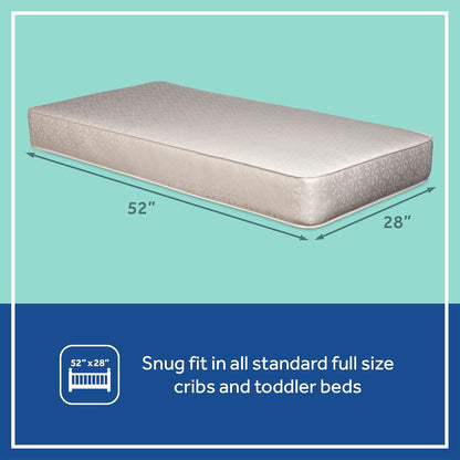Sealy Baby Flex Cool 2 Stage Breathable Crib Mattress with Toddler Bed Fit, Waterproof & Airy