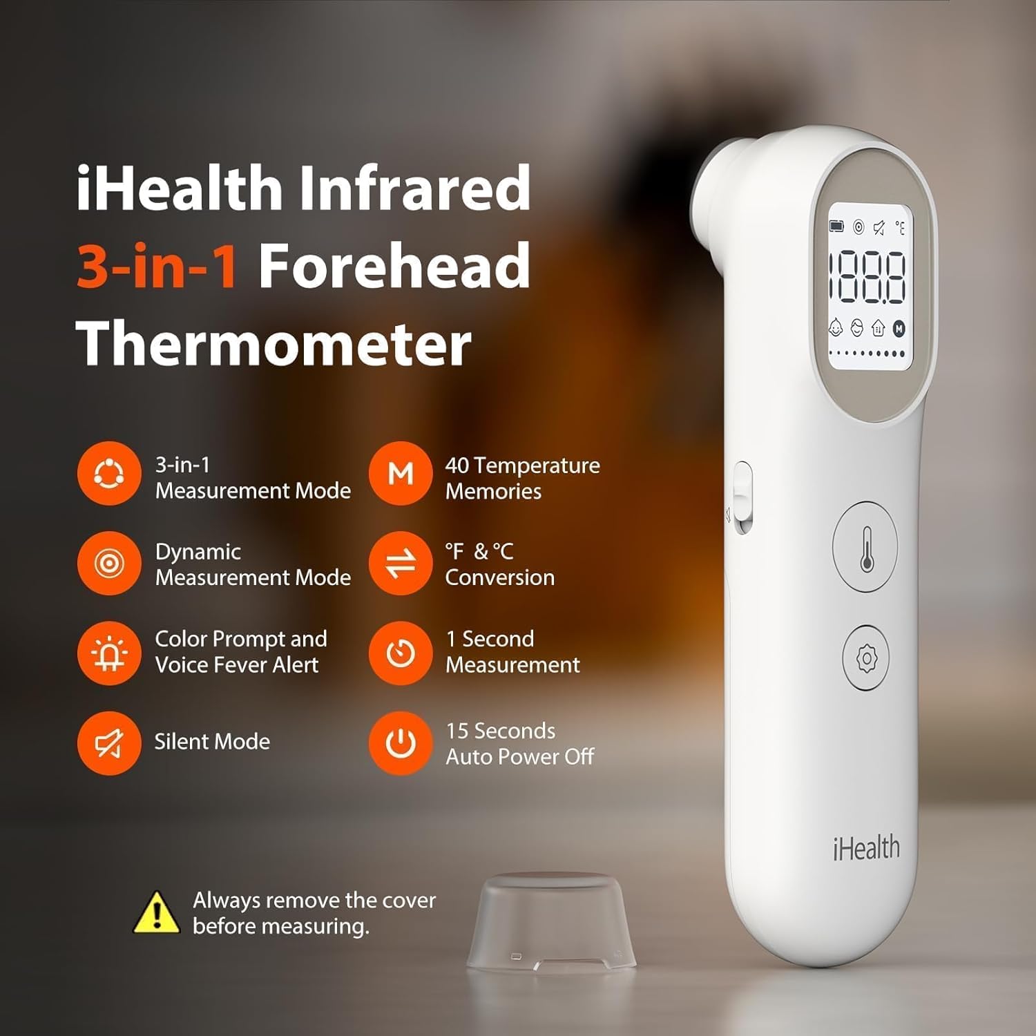 iHealth Infrared Digital Thermometer for Adults and Kids, Baby Thermometer with 3-in-1 Mode &