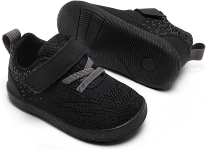 MORENDL Toddler Sneakers Baby Boys & Girls Barefoot Shoes Lightweight Breathable Walking Running Tennis Athletic Sport Shoes