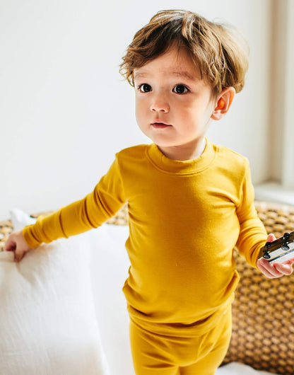 VAENAIT 6M-12Y Toddler Toddler Kids Toddler Girls Boys Soft Comfy Modal Tencel Solid Raglan Sleepwear Pajamas Pjs 2pcs Set