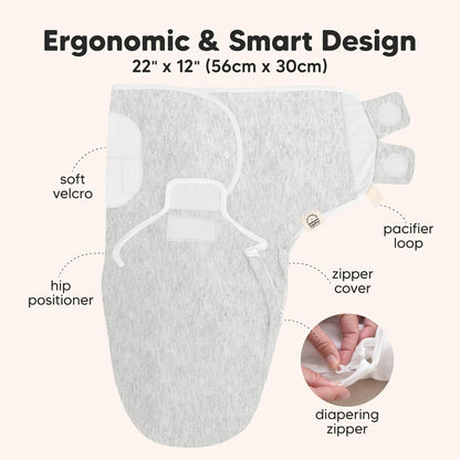 Baby Swaddle Sleep Sacks with Zipper - 3-Pack Swaddles for Newborns 0-3 Months, Infant, Baby Girls