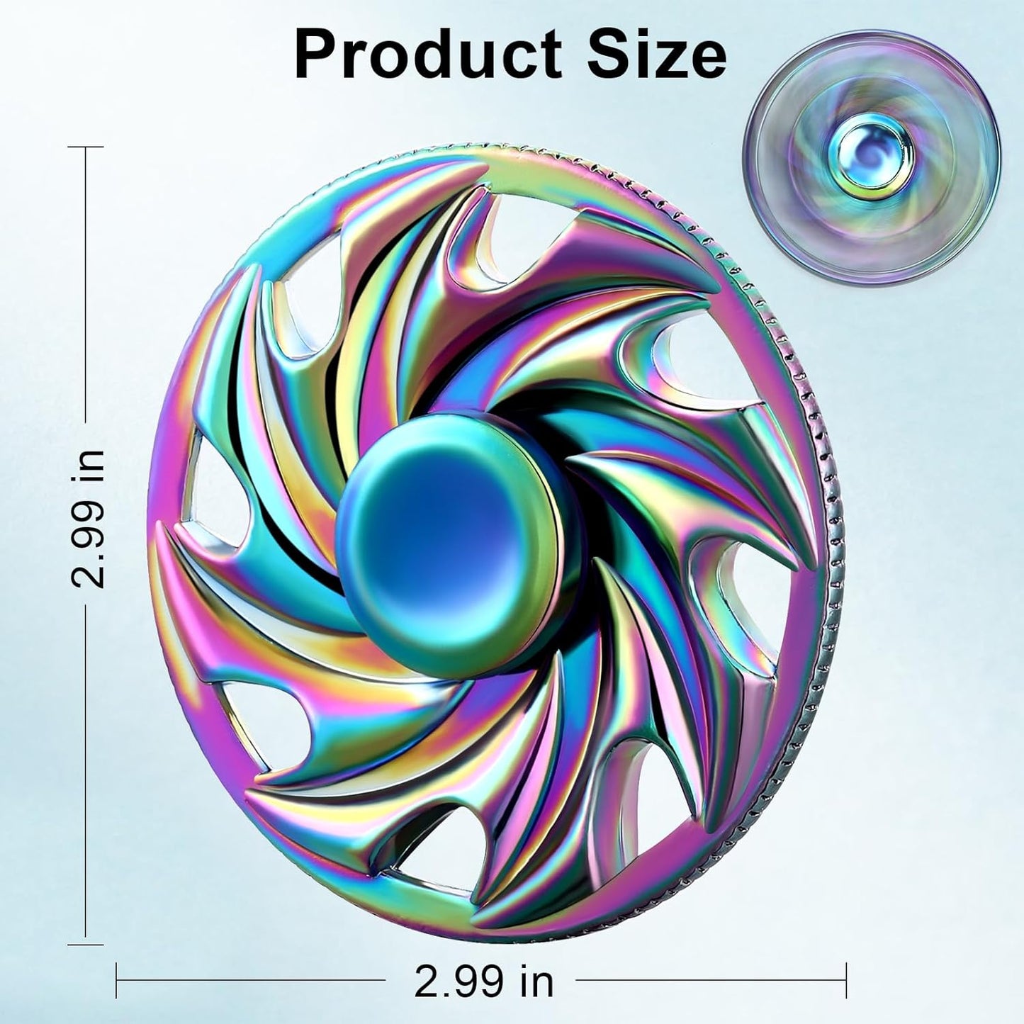 SCIONE Metal Fidget Spinner Gifts for Adults and Kids, Stress Anxiety ADHD Relief Figets Toy, Metal Anti-Anxiety Fidget Spinner Toy for Birthday Gifts Stocking Stuffers Classroom Prizes for Boys Girls