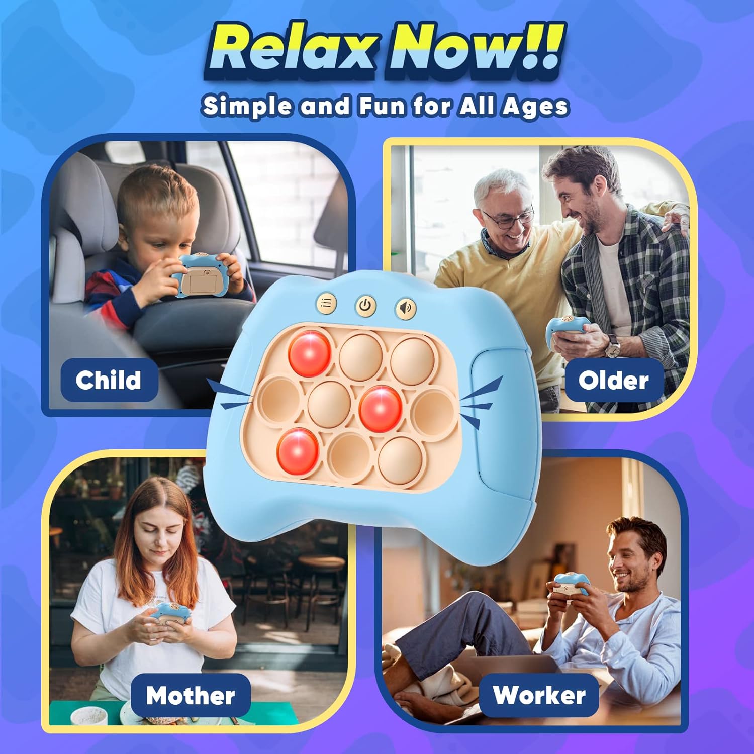 Handheld Game for Kids 6-12, Sensory Fidget Toys for kids 8-12, Birthday Gifts for 6 7 8 9 Year Old