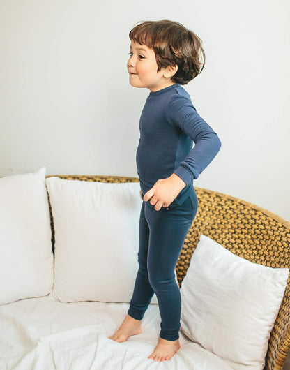 VAENAIT 6M-12Y Toddler Toddler Kids Toddler Girls Boys Soft Comfy Modal Tencel Solid Raglan Sleepwear Pajamas Pjs 2pcs Set