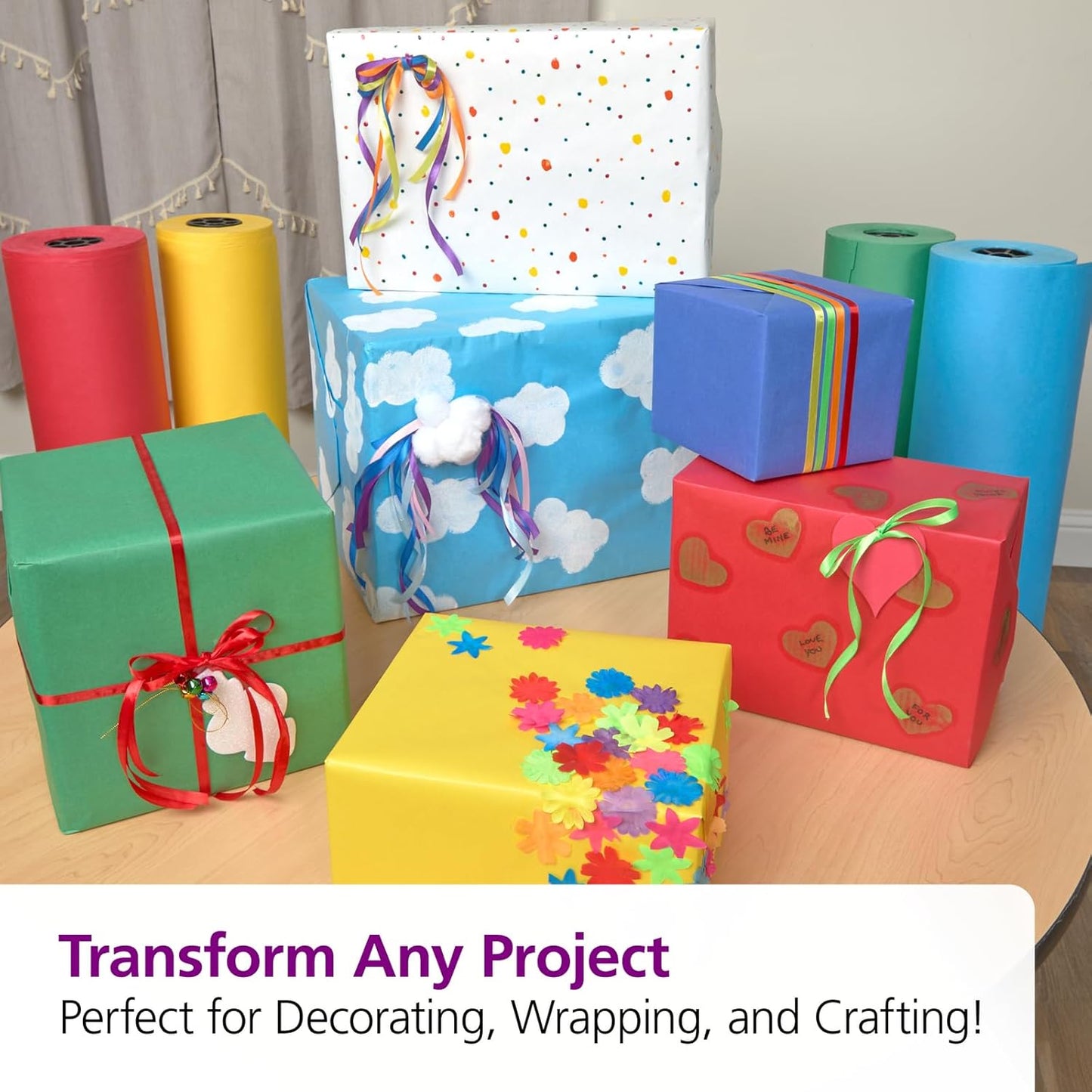 Colorations Prima-Color Fade-Resistant Paper Rolls, Brown, Arts and Crafts, 48" x 60' , Drawing, Finger Painting, Paint, Watercolor, Wall Art, Bulletin Boards, Kids Crafts (Item # DSBR)