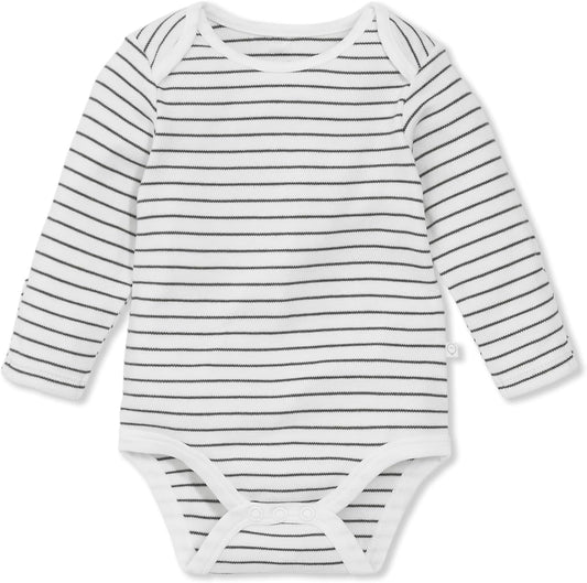 MORI Baby Supreme Comfort Long Sleeve Bodysuit for Boys and Girls - Unisex Romper with Envelope