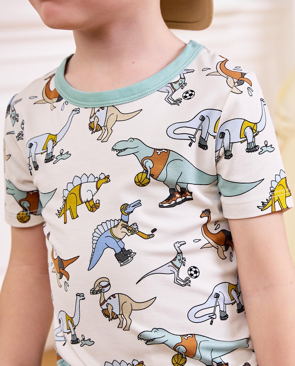 Bamboo Viscose Toddler Animal Pajamas Boys Girls Kids Cool Short Summer 12M-8Y Snug fit Pjs Set 2pcs